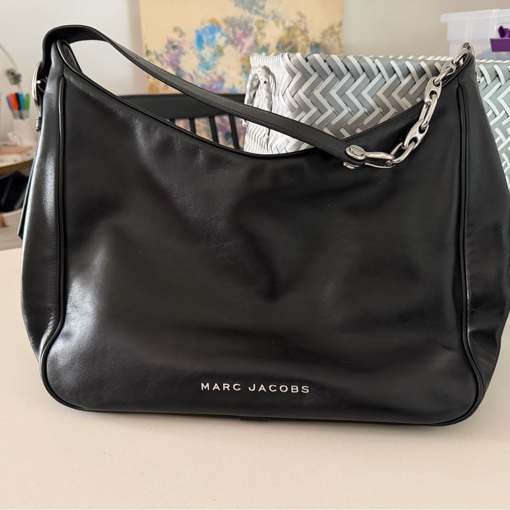 Marc Jacobs Tempo Black Leather Shoulder Bag